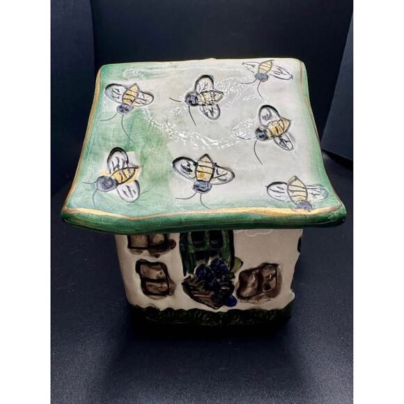 Blue Sky Clayworks by Heather Goldminc Bee House 2000 Tea Light House - Picture 7 of 10